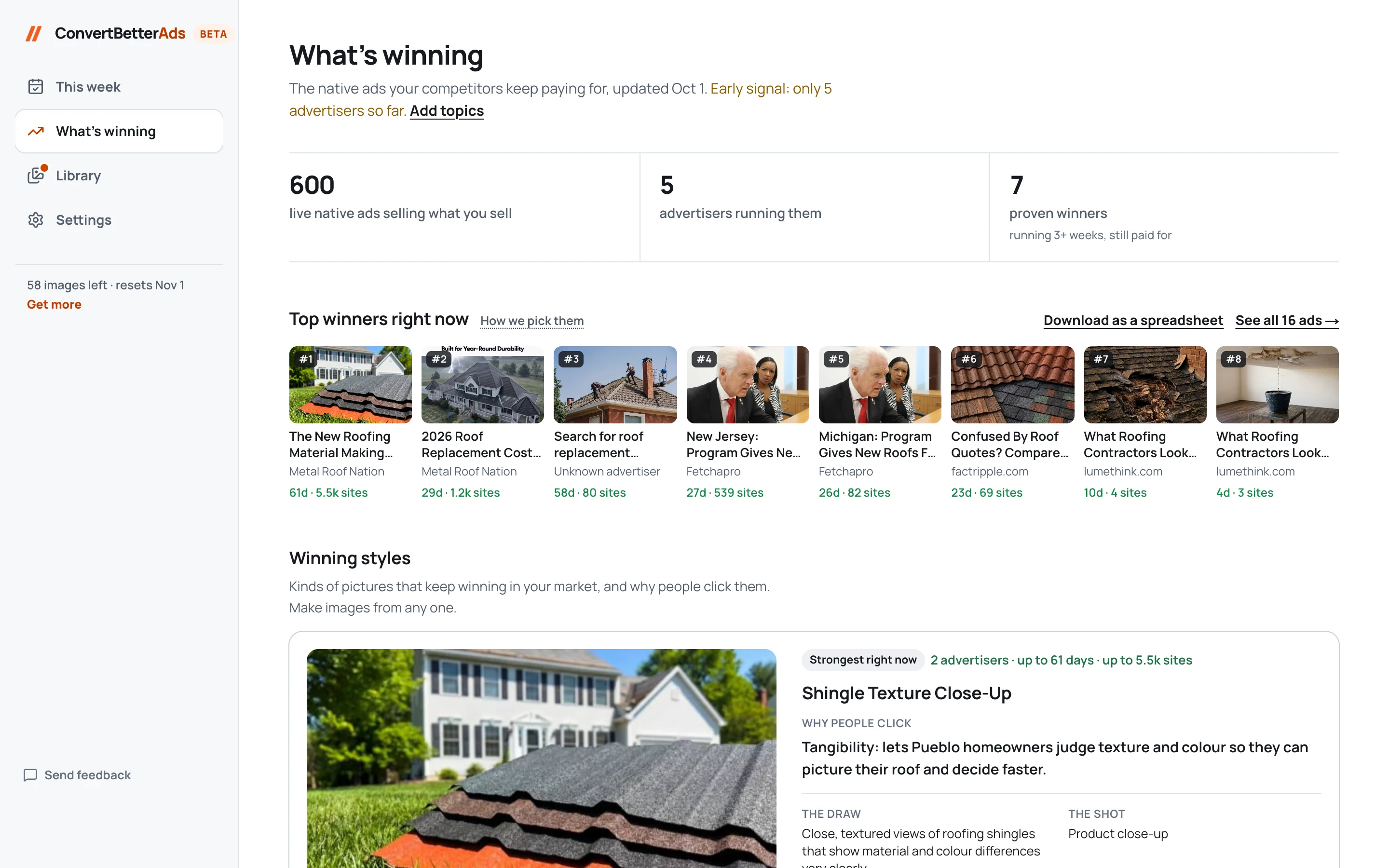 What’s winning in roofing: the native ads advertisers keep paying for